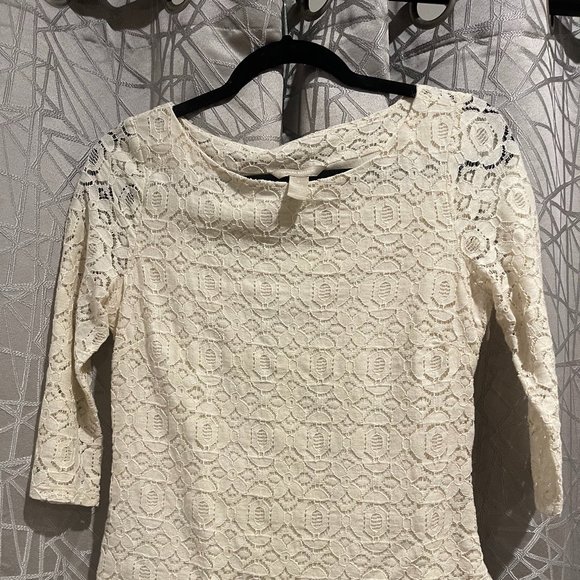 Banana Republic - Below Elbow Lace Top - Picture 1 of 3